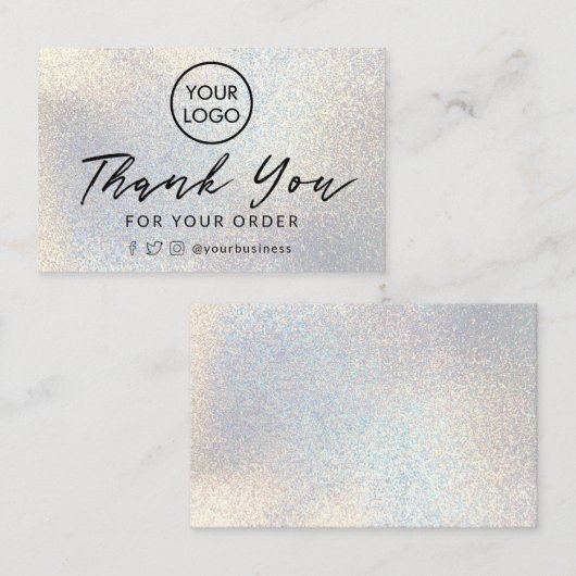 vielen Dank Imitate Glitzer Visitenkarte (Vorne/Hinten)