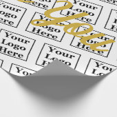 Vielen Dank Imitate Gold Script Ihr Logo hier Vorl Geschenkpapier (Ecke)