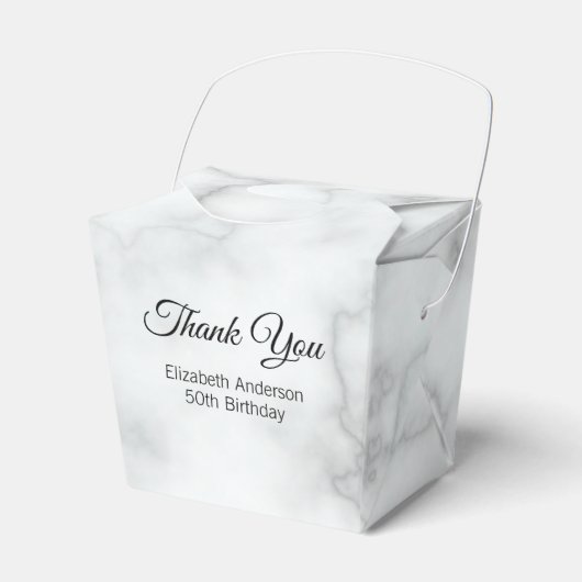 Vielen Dank Imitats White Marble Elegant Erwachsen Geschenkschachtel (Vorderseite)