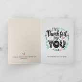 Vielen Dank - immer jemand, für den ich dankbar bi Dankeskarte (Innenseite)