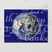 Vielen Dank in aller Welt in verschiedenen Sprache Postkarte (Vorderseite)