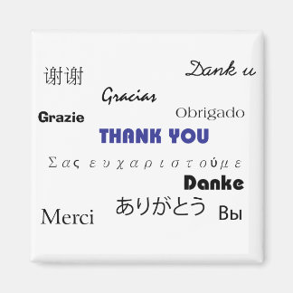 Vielen Dank in Black and Blue 003 Magnet