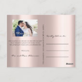 Vielen Dank in der Liebe Hochzeit Foto Gold Script Postkarte (Rückseite)