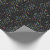 Vielen Dank in Fremdsprachen auf schwarz Geschenkpapier (Ecke)