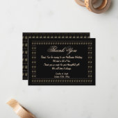 Vielen Dank in Gold & Black Nuggets Skull Keys nic Mitteilungskarte (Vorderseite/Rückseite Beispiel)