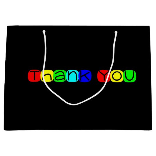 Vielen Dank in Rainbow Colors 434 Große Geschenktüte (Vorderseite)
