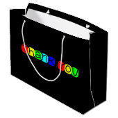 Vielen Dank in Rainbow Colors 434 Große Geschenktüte (Rückseite Schrägansicht)