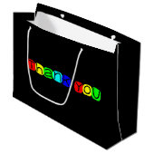 Vielen Dank in Rainbow Colors 434 Große Geschenktüte (Vorderseite Schrägansicht)