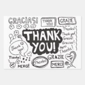 Vielen Dank in verschiedenen Sprachen Geschenkpapier Set (Vorderseite)