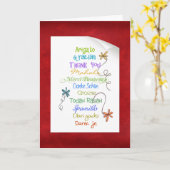 Vielen Dank in verschiedenen Sprachen Karte (Gelbe Blume)