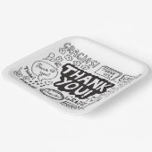 Vielen Dank in verschiedenen Sprachen Pappteller (Gewinkelt)