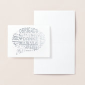 Vielen Dank in vielen Sprachen Foil Grußkarte Folienkarte (Anzeige)