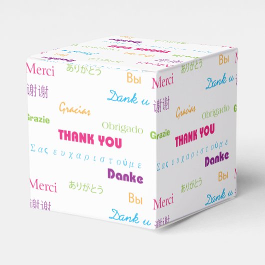 Vielen Dank in vielen Sprachen Geschenkschachtel (Vorderseite)