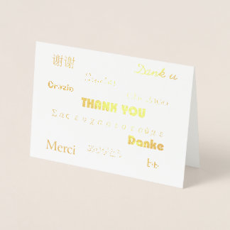 Vielen Dank in vielen Sprachen personalisieren Folienkarte