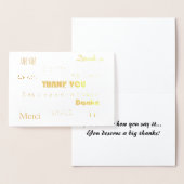 Vielen Dank in vielen Sprachen personalisieren Folienkarte (Anzeige)