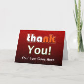 Vielen Dank individuell anpassbar Dankeskarte (Vorderseite)