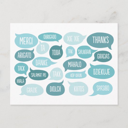 Vielen Dank individuell anpassbar Vielen Dank Post Postkarte (Vorderseite)