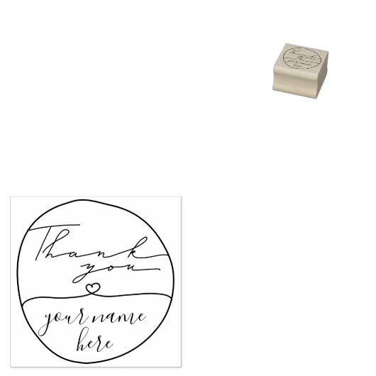 Vielen Dank, individuelle Name Gummistempel (Stempel)