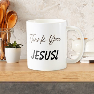 Vielen Dank Jesus Ausrufung Herz Tasse