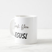 Vielen Dank Jesus Ausrufung Herz Tasse (Vorderseite Links)