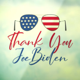Vielen Dank Joe Biden American Flag Gedenkfeier Fensteraufkleber