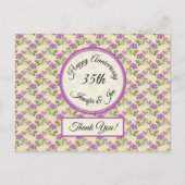 Vielen Dank - Jubiläumsgewalt in blassgelben Farbe Postkarte (Vorderseite)