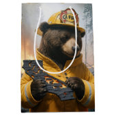 Vielen Dank, Kalifornien Feuerwehrbär Mittlere Geschenktüte (Vorderseite)