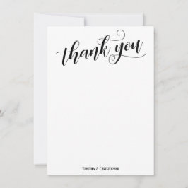 Vielen Dank, Kalligraphie, Burgund, Blush-Rose Dankeskarte