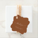 Vielen Dank Kalligraphie Script Terracotta Wedding Geschenkanhänger<br><div class="desc">Einfach und elegant Vielen Dank Kalligrafie Script Terracotta Gastgeschenk Hochzeit Tags</div>