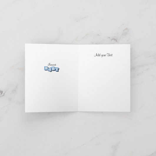 Vielen Dank Kariert mit Baby Bears | Jungen Babypa Dankeskarte (Innenseite)