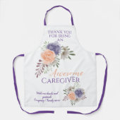 Vielen Dank Karriere Floral Blume Lila Schürze (Vorderseite)