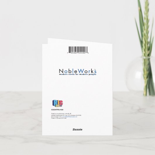 Vielen Dank Karte (Rückseite)