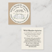 Vielen Dank Karte 2,5" x 2,5" Bienenzucht Honigbie (Vorne/Hinten)