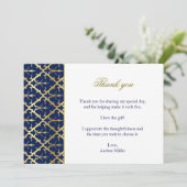 Vielen Dank Karte blaue Goldklee (Stehend Vorderseite)