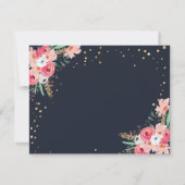 Vielen Dank Karte Blume Miss an Frau Travel Pink (Rückseite)