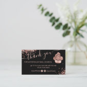 Vielen Dank Karte Cupcake Bäckerei Konditorei Koch (Stehend Vorderseite)