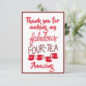 Vielen Dank Karte Fabulous 40 (Stehend Vorderseite)