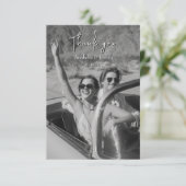 Vielen Dank Karte Foto schwarz-weiß Hochzeitkarte (Stehend Vorderseite)