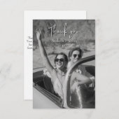 Vielen Dank Karte Foto schwarz-weiß Hochzeitkarte (Vorne/Hinten)