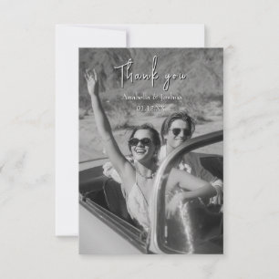 Vielen Dank Karte Foto schwarz-weiß Hochzeitkarte