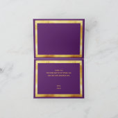 Vielen Dank Karte Hochzeit lila Gold Konfetti (Innenseite)