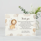 Vielen Dank Karte Löwe kleiner König personalisier (Stehend Vorderseite)