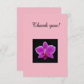 Vielen Dank Karte mit Fuchsienrosa Orchidee (Vorne/Hinten)