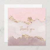 Vielen Dank Karte mit Imitaten Goldfolie-Design (Vorne/Hinten)