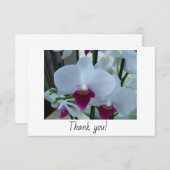 Vielen Dank Karte mit lila Orchideen (Vorne/Hinten)