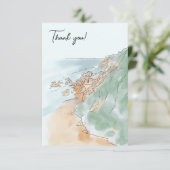 Vielen Dank Karte mit los Engeln. Malibu (Stehend Vorderseite)