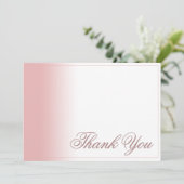 Vielen Dank Karte mit rosa Farbverlauf, Schreiben (Stehend Vorderseite)