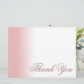 Vielen Dank Karte mit rosa Farbverlauf, Schreiben  (Stehend Vorderseite)