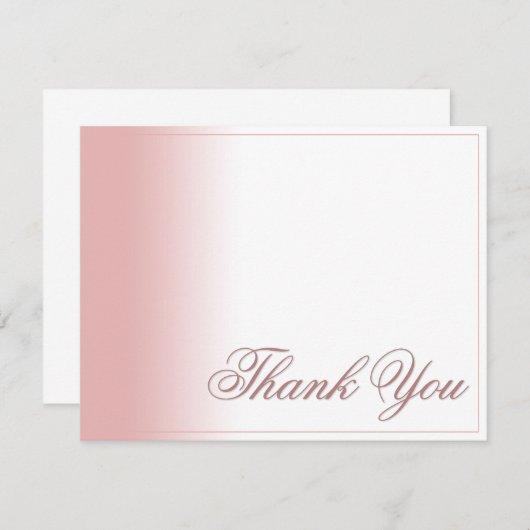 Vielen Dank Karte mit rosa Farbverlauf, Schreiben  (Vorne/Hinten)