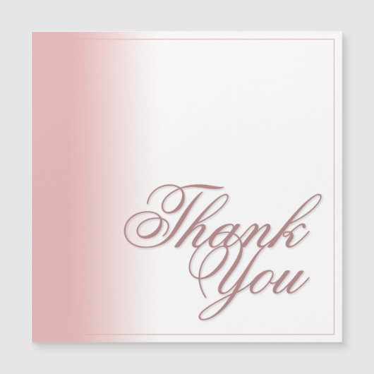Vielen Dank Karte mit rosa Farbverlauf, Schreiben  (Vorderseite)